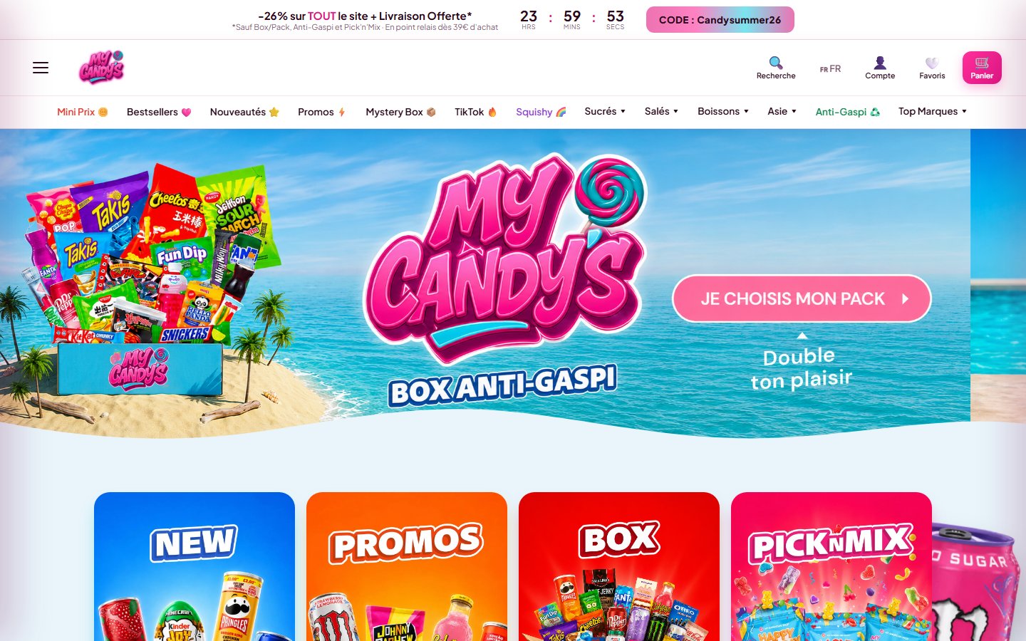 My Candy's — aperçu du site